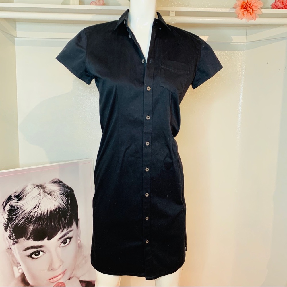 Ralph Lauren Black Button Down Dress